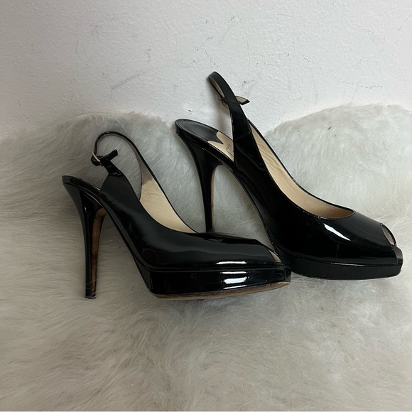 Jimmy Choo Nova Platform Peep Toe Sling Back Heels - Picture 6 of 11